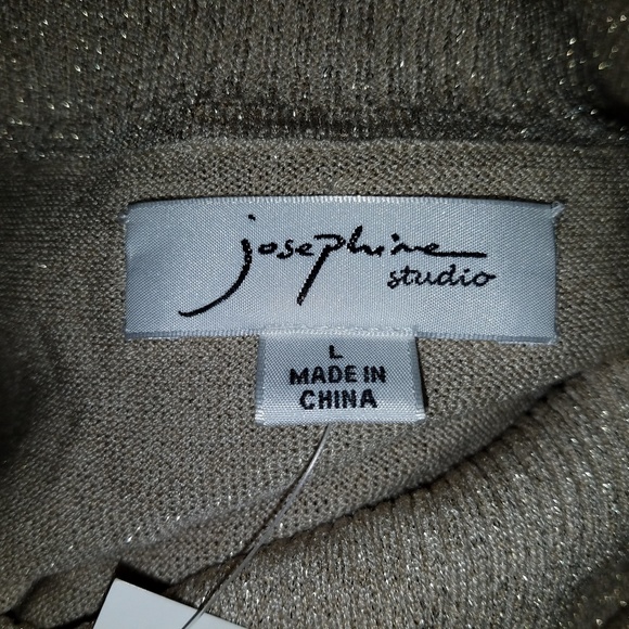 Josephine Studio Cowl Neck Silk Metallic Blouse - Picture 8 of 9